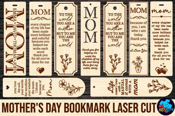 Mothers Day Bookmark Laser Cut 94557305 Creativo Digital